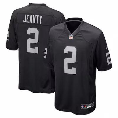 Ashton Jeanty Las Vegas Raiders Nike 2025 NFL Draft First Round Pick Game Jersey - Black
