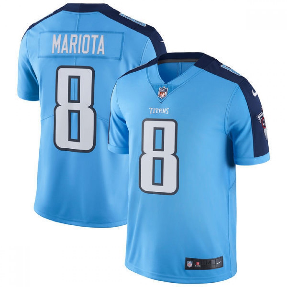 Men's Tennessee Titans #8 Marcus Mariota  Light Blue Vapor Untouchable Limited Stitched NFL Jersey