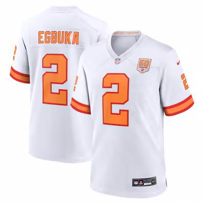 Emeka Egbuka '76 Tampa Bay Buccaneers Nike Alternate 50th Season Game Jersey - '76 White