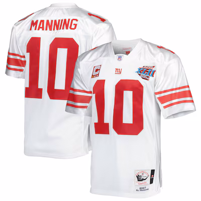 Eli Manning New York Giants 2007 Mitchell & Ness Authentic Throwback Retired Player Jersey - White