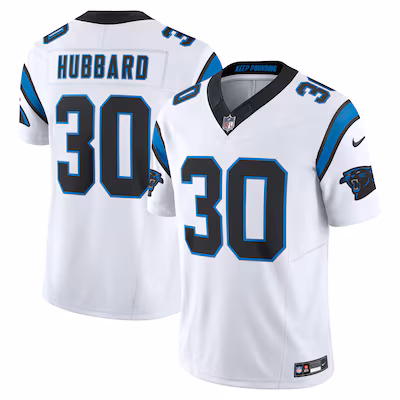 Chuba Hubbard Carolina Panthers Nike Vapor F.U.S.E. Limited Jersey - White