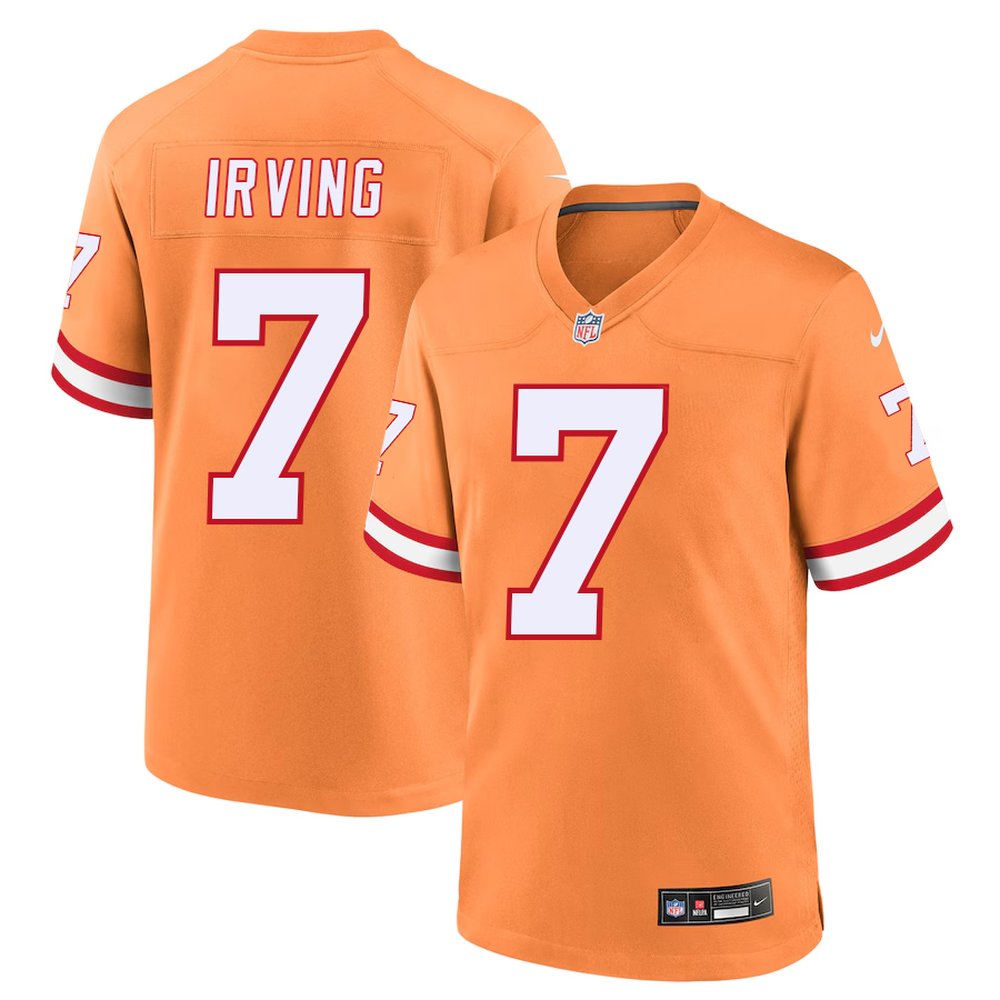Youth '76 Tampa Bay Buccaneers #7 Bucky Irving Nike Orange Player Game Jersey
