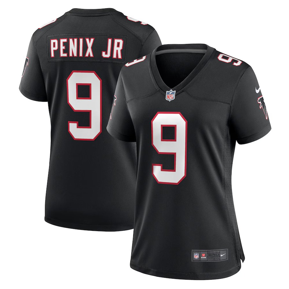Women's Atlanta Falcons #9 Michael Penix Jr. Black Alternate Game Jersey