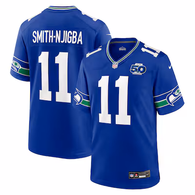 Jaxon Smith-Njigba Seattle Seahawks Nike Alternate 50th Season Game Jersey - Royal