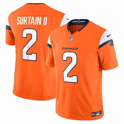 Patrick Surtain II Denver Broncos Nike Mile High Collection Vapor F.U.S.E. Limited Jersey - Orange
