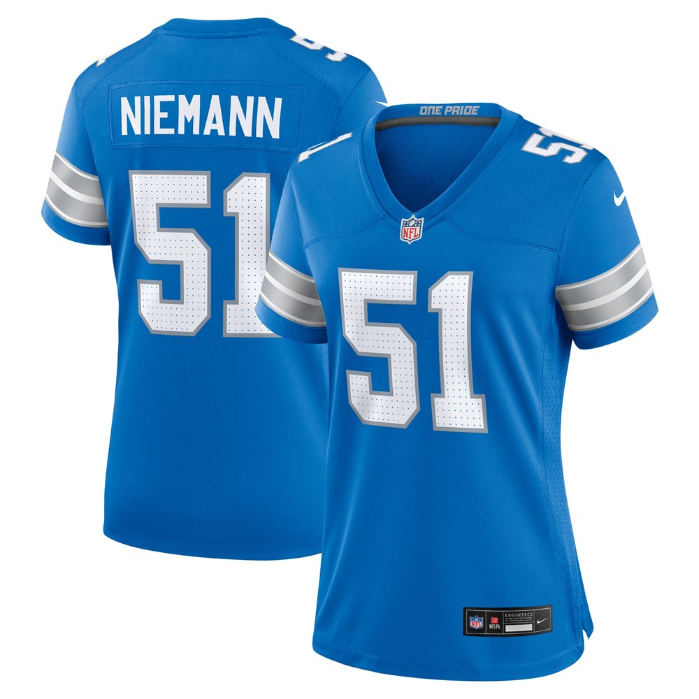 Women's Detroit Lions Ben Niemann   Blue Team Game Jersey
