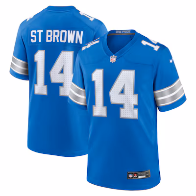 Amon-Ra St. Brown Detroit Lions Nike Game Jersey - Blue