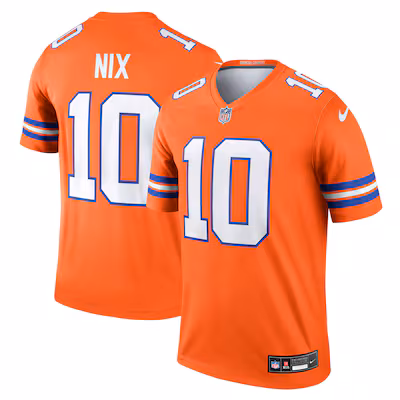 Bo Nix Denver Broncos Nike Legend Player Performance Top - Orange