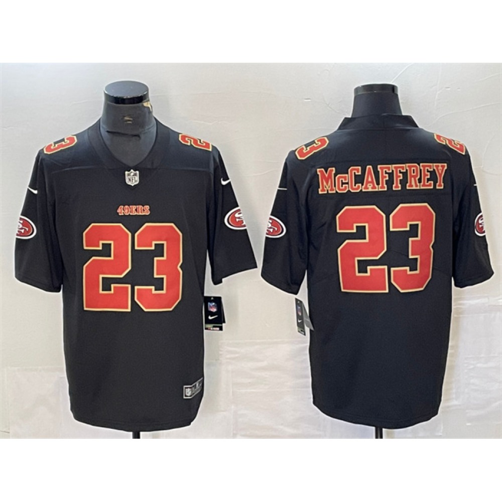 Men's San Francisco 49ers #23 Christian McCaffrey Black Vapor Untouchable Limited Stitched Jersey