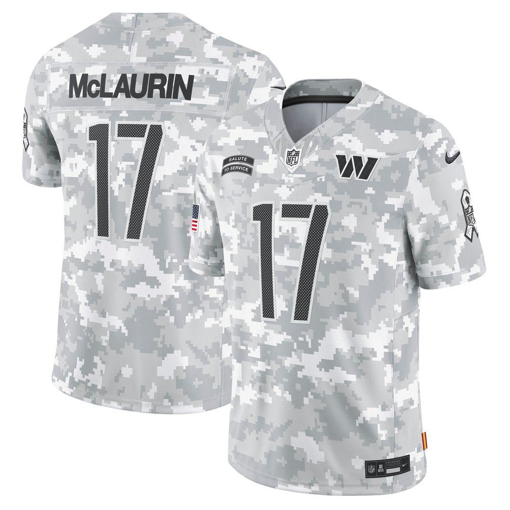 Men's Washington Commanders Terry McLaurin  Arctic Camo 2024 Salute to Service Limited Jersey