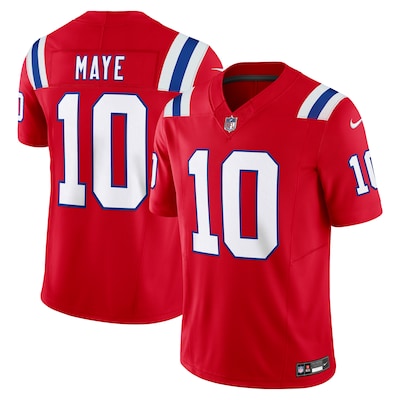 Drake Maye New England Patriots Nike Alternate Vapor F.U.S.E. Limited Jersey - Red