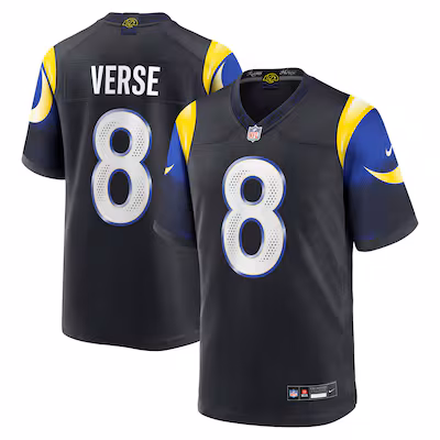 Jared Verse Los Angeles Rams Nike 2025 Rivalries Collection Game Jersey - Midnight Blue