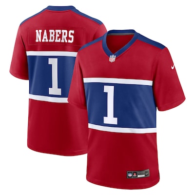 Malik Nabers New York Giants Nike Alternate Game Jersey - Century Red