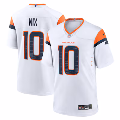 Bo Nix Denver Broncos Nike Game Jersey - White
