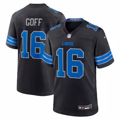 Jared Goff Detroit Lions Nike 2nd Alternate Game Jersey - Black