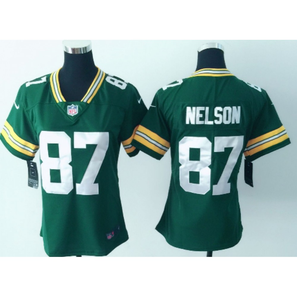Women's  Green Bay Packers #87 Jordy Nelson Green Vapor Untouchable Limited Stitched NFL Jersey