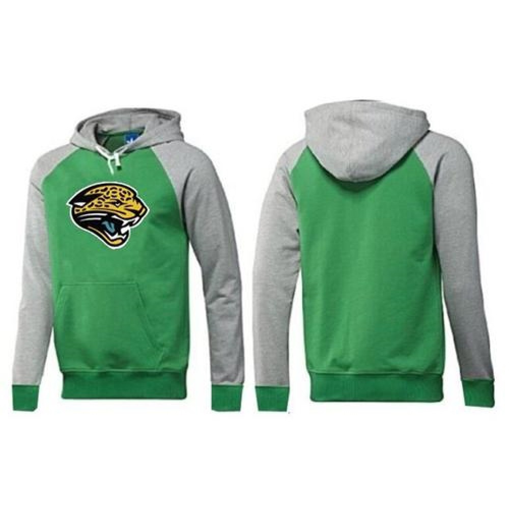 Jacksonville Jaguars Logo Pullover Hoodie Green & Grey