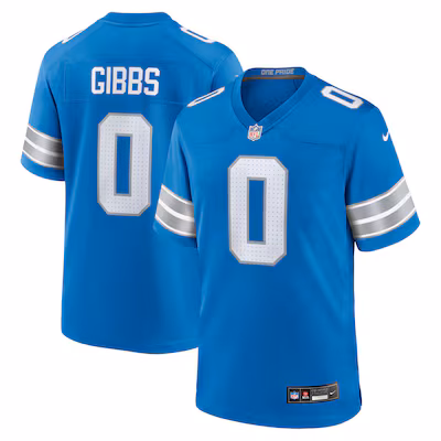Jahmyr Gibbs Detroit Lions Nike Game Player Jersey - Blue