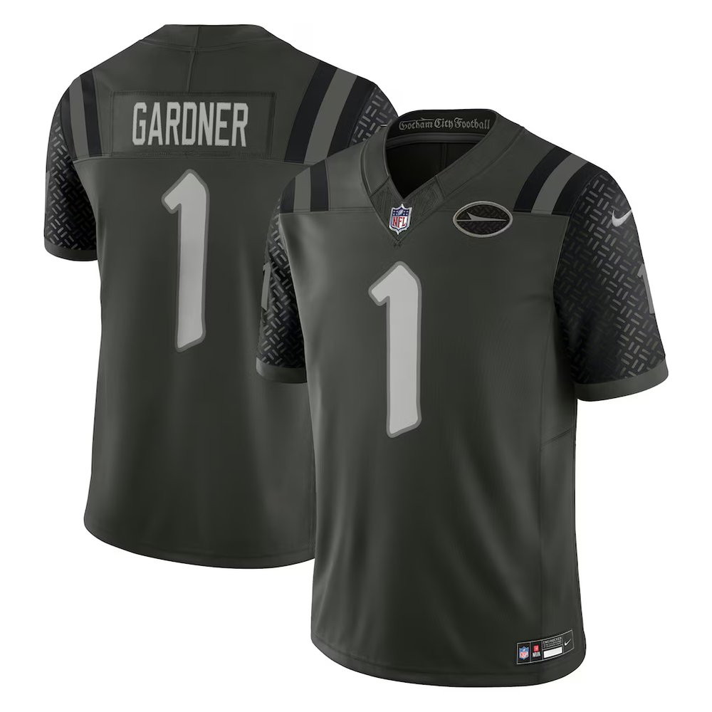 Youth New York Jets #1 Ahmad Sauce Gardner Black Rivalries Collection F.U.S.E. Vapor Limited Stitched Jersey