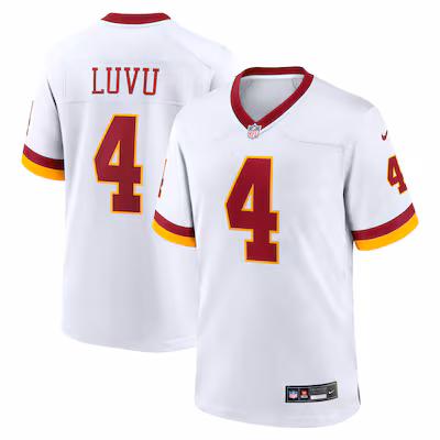 Frankie Luvu Washington Commanders Nike Game Super Bowl Era Jersey - WhiteFrankie Luvu Washington Commanders Nike Game Super Bowl Era Jersey - White