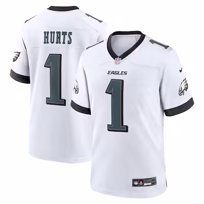 Jalen Hurts Philadelphia Eagles Nike White Game Jersey - White