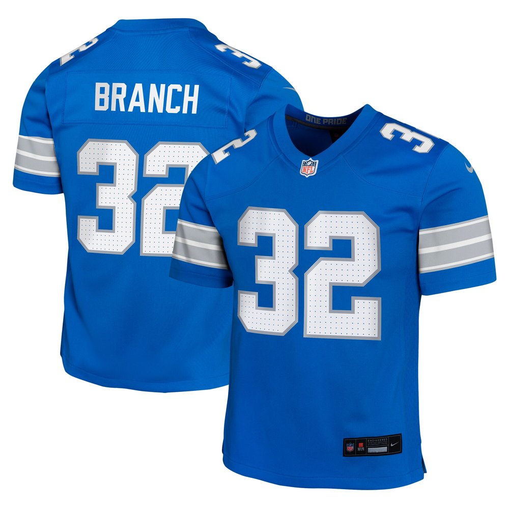 Youth Detroit Lions Brian Branch  Blue Team Player Game Jersey