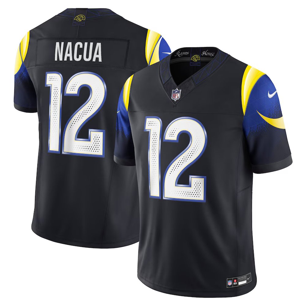 Youth Los Angeles Rams #12 Puka Nacua Black Rivalries Collection F.U.S.E. Vapor Limited Stitched Jersey