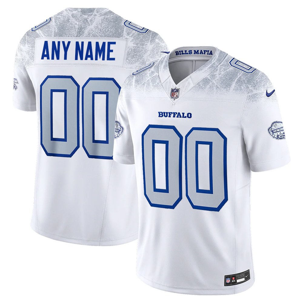 Youth Buffalo Bills Custom White Rivalries Collection F.U.S.E. Vapor Limited Stitched Jersey
