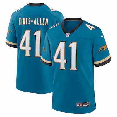 Josh Hines-Allen Jacksonville Jaguars Nike Prowler Throwback Player Game Jersey - Teal