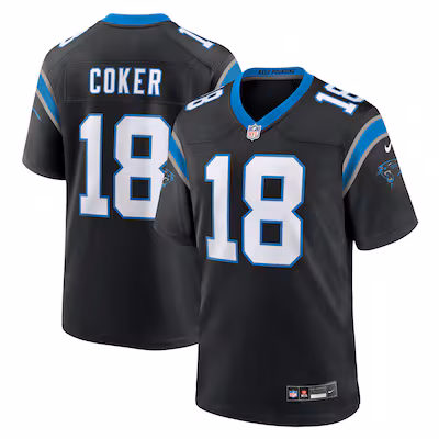 Jalen Coker Carolina Panthers Nike Team Game Jersey - Black