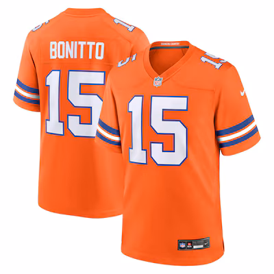 Nik Bonitto Denver Broncos Nike Alternate 2 Mile High Collection 1977 Throwback Game Jersey - Orange