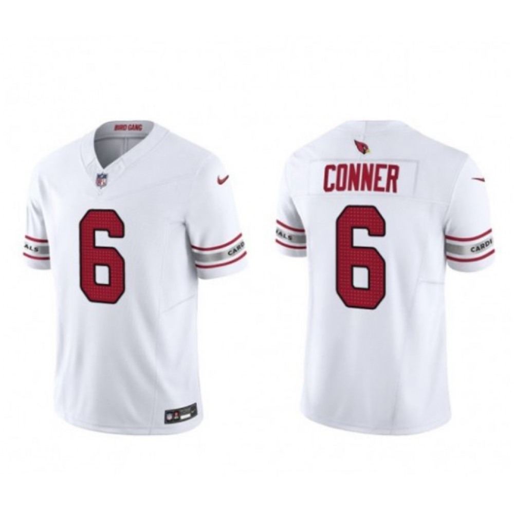 Youth Arizona Cardinals #6 James Conner White 2023 F.U.S.E. Vapor Untouchable Limited Stitched Football Jersey