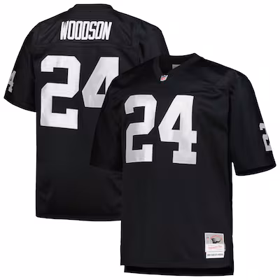 Charles Woodson Las Vegas Raiders Mitchell & Ness Big & Tall 1998 Retired Player Replica Jersey - Black