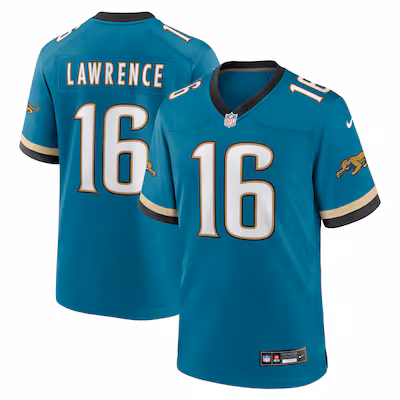 Trevor Lawrence Jacksonville Jaguars Nike Prowler Throwback Player Game Jersey - Teal