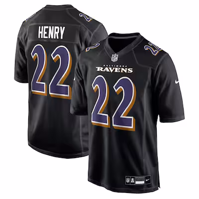 Derrick Henry Baltimore Ravens Nike Fashion Jersey - Carbon Black