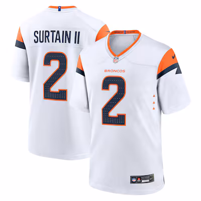Patrick Surtain II Denver Broncos Nike Mile High Collection Game Jersey - White