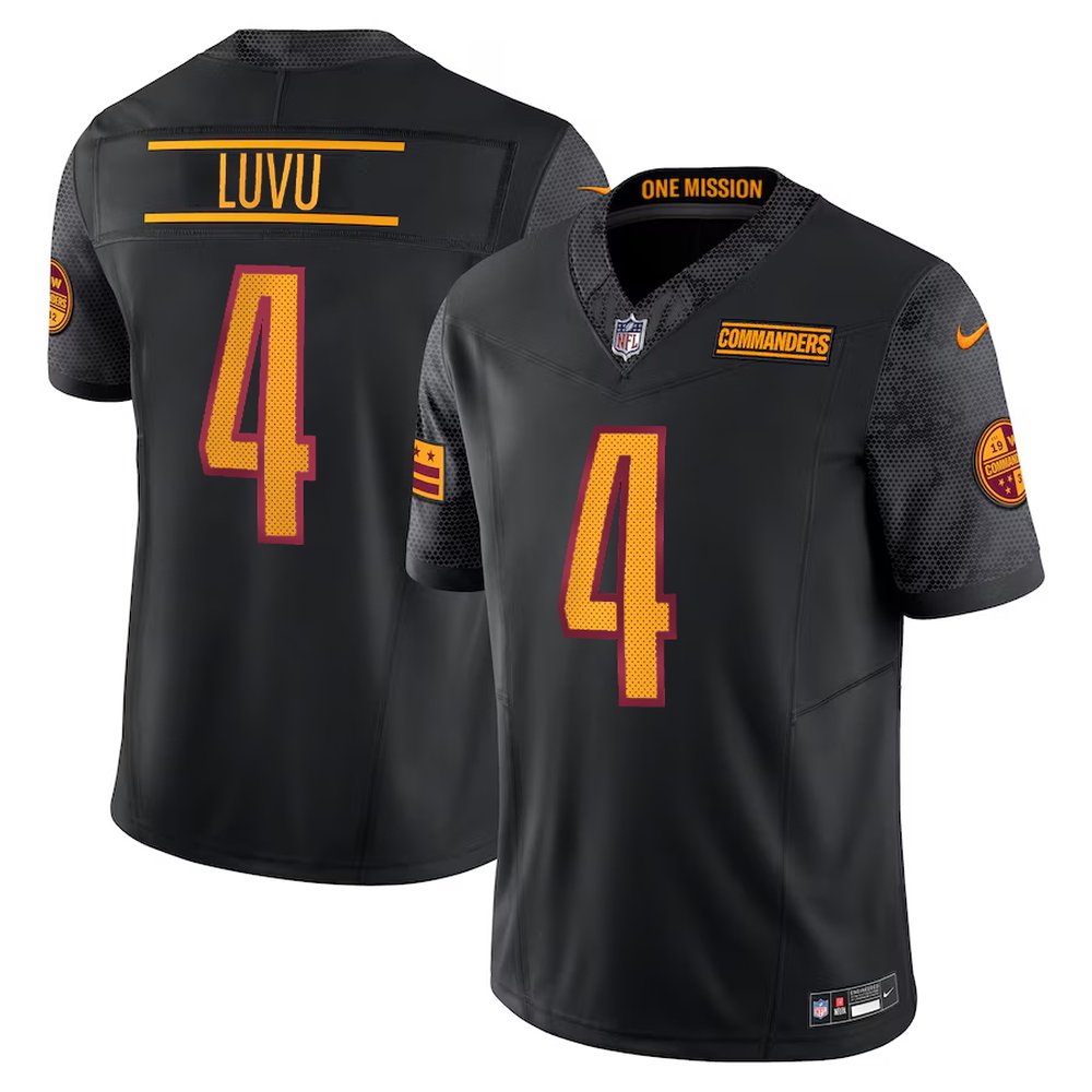 Youth Nike #4 Frankie Luvu Black Washington Commanders F.U.S.E. Vapor Untouchable Limited Stitched Football Jersey