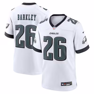 Saquon Barkley Philadelphia Eagles Nike White Game Jersey - White