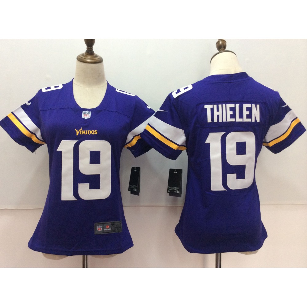 Women's  Minnesota Vikings #19 Adam Thielen Purple Untouchable Limited Stitched NFL Jersey