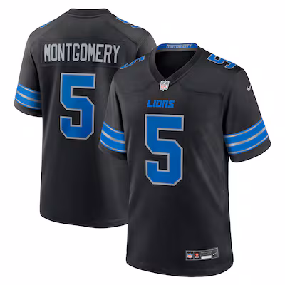 David Montgomery Detroit Lions Nike 2nd Alternate Game Jersey - Black