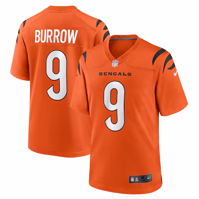 Joe Burrow Cincinnati Bengals Nike Alternate Game Jersey - Orange