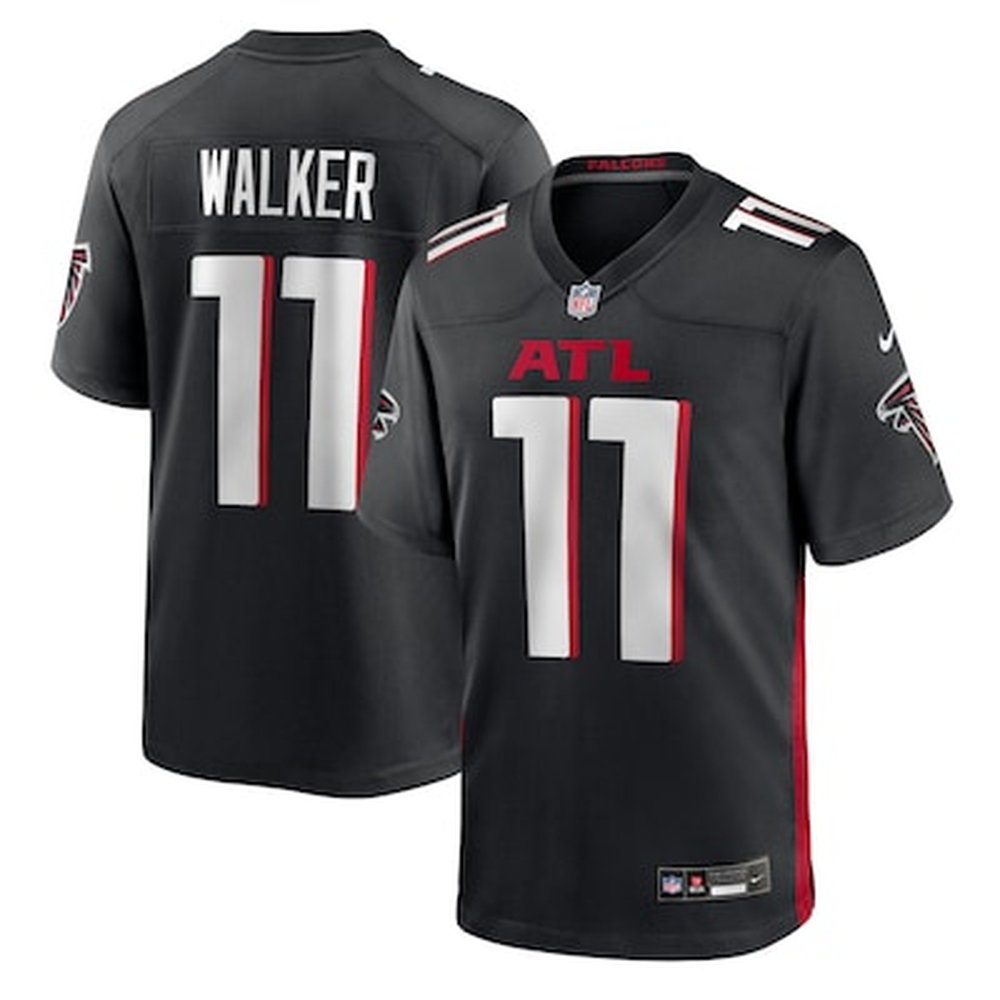 Youth Atlanta Falcons #11 Jalon Walker Nike Black 2025 NFL Draft First Round Pick Game Jersey