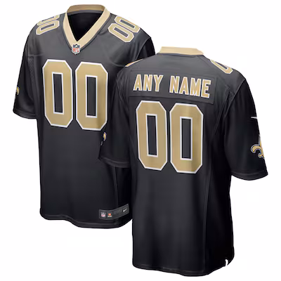 New Orleans Saints Nike Custom Game Jersey - Black