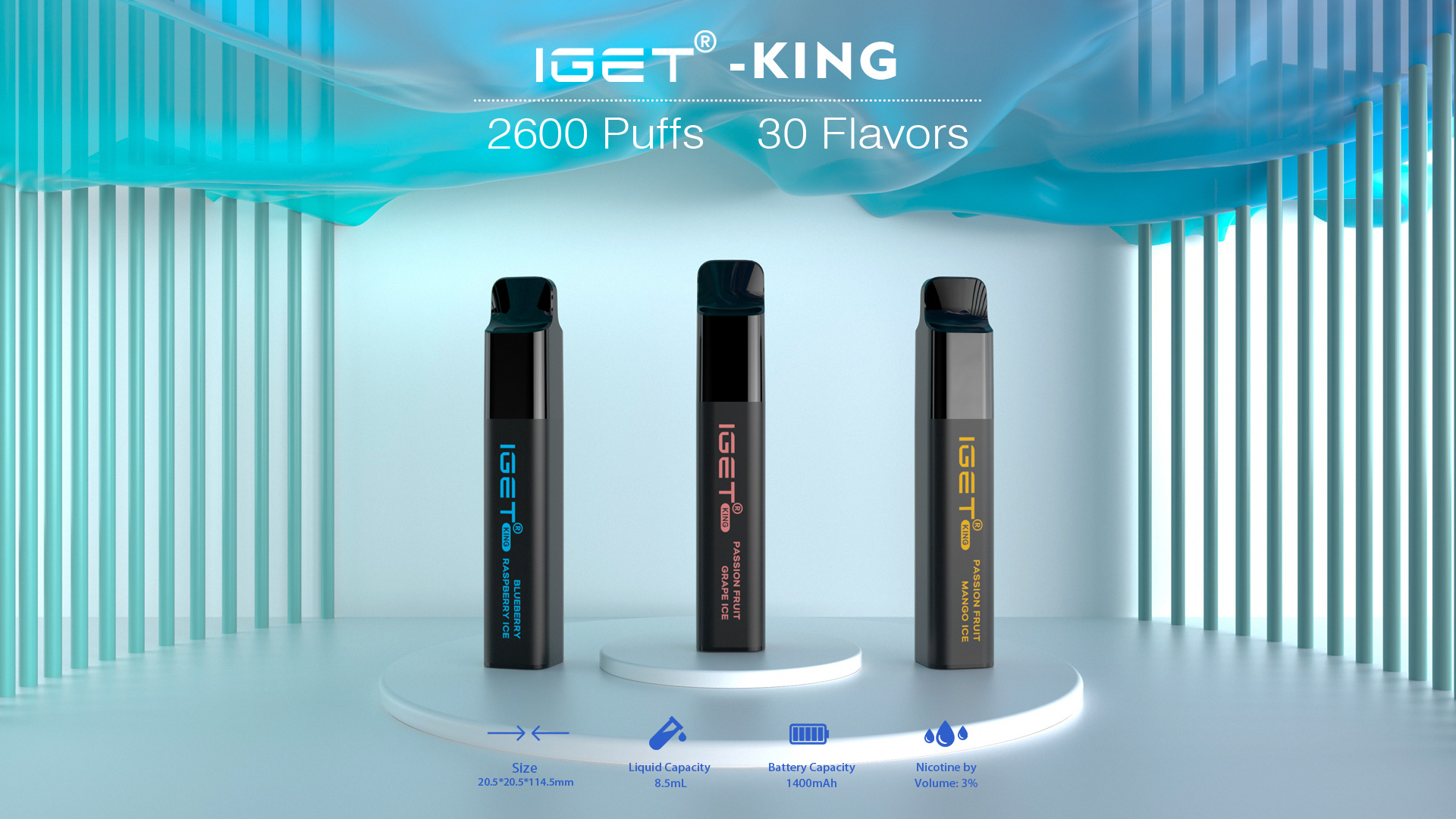 <strong>IGET King 2600 Puffs 30 Flavors</strong>