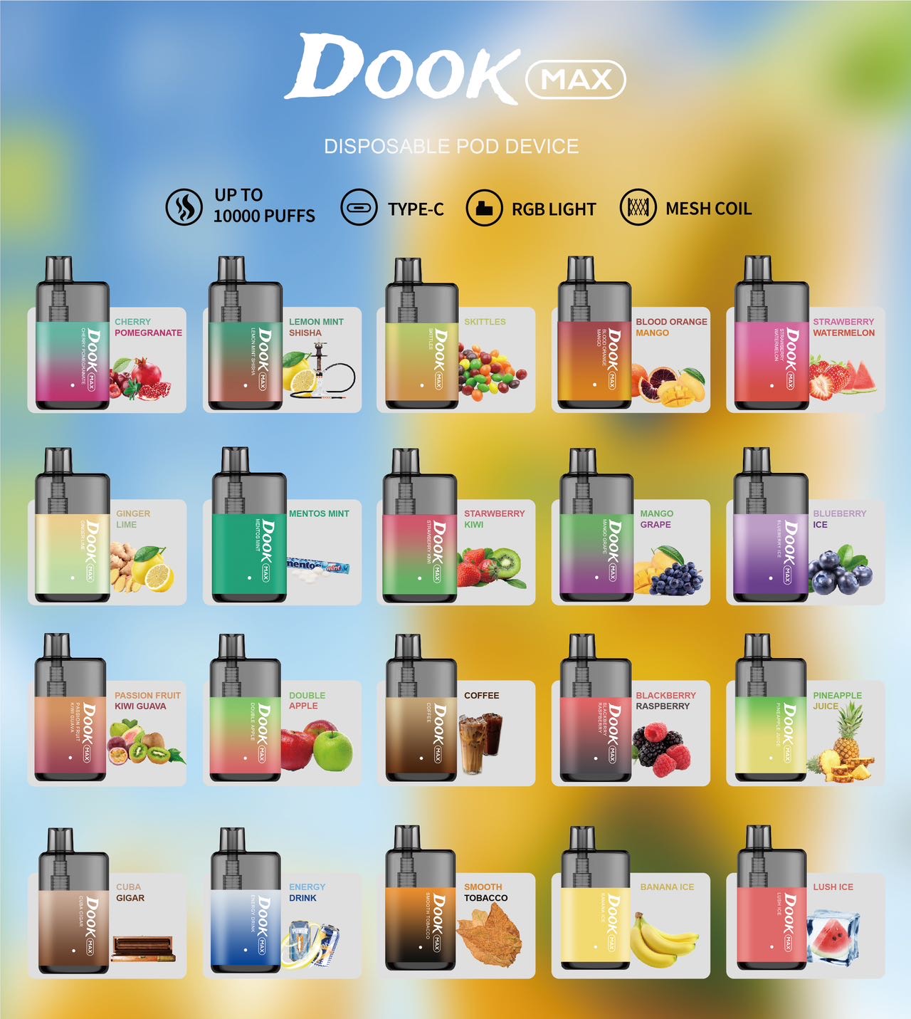 Dook (Groo)Max 10000 Puffs newest brand 25 Flavors