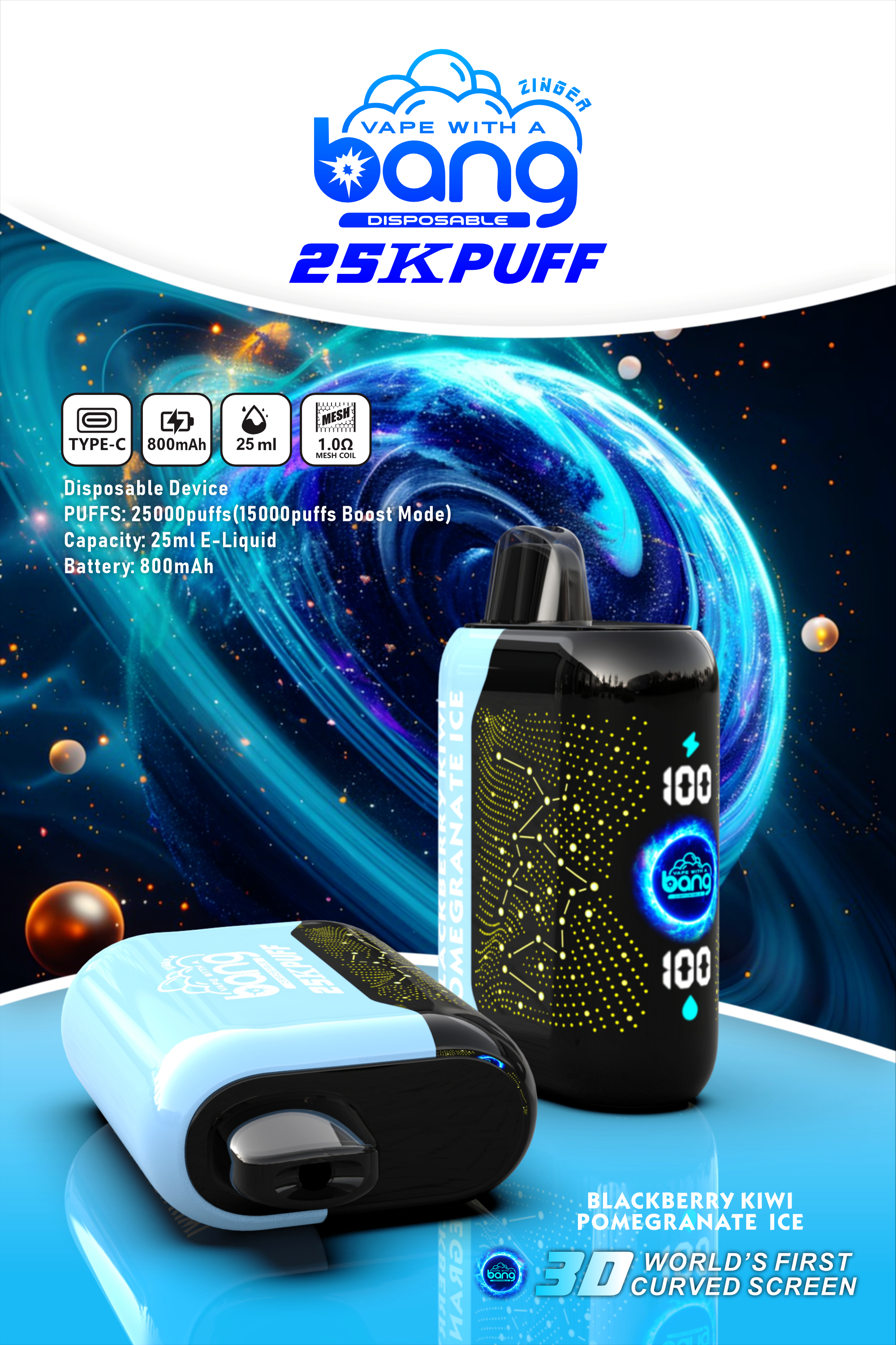 new Bang Starry 25000 Puffs Disposable Vape 15 Flavors