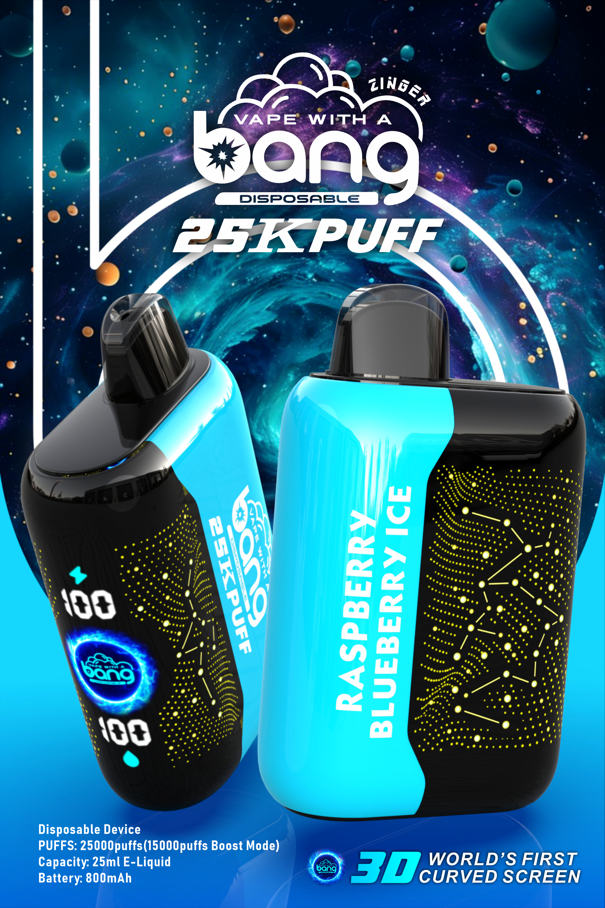 new Bang Starry 25000 Puffs Disposable Vape 15 Flavors