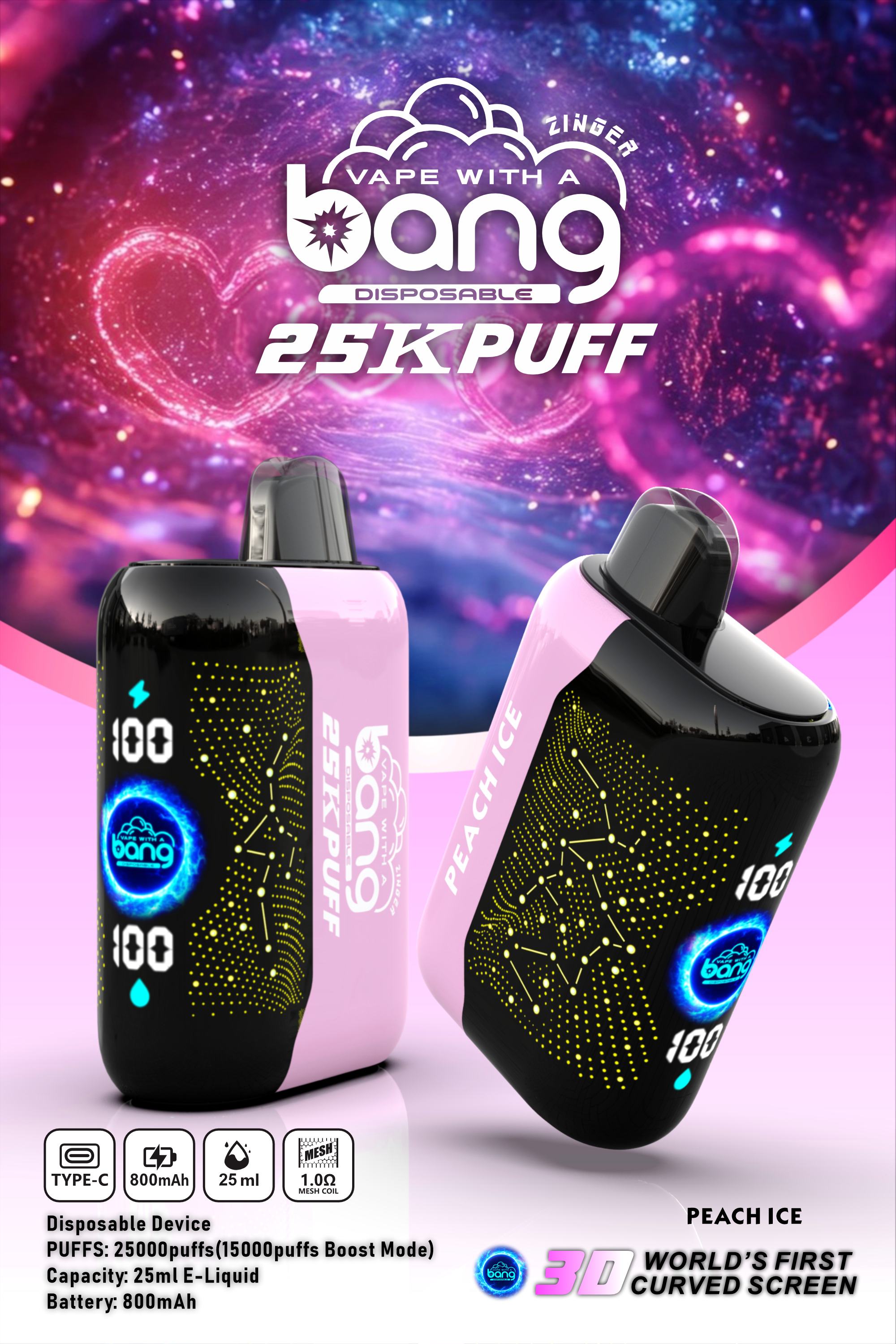 new Bang Starry 25000 Puffs Disposable Vape 15 Flavors