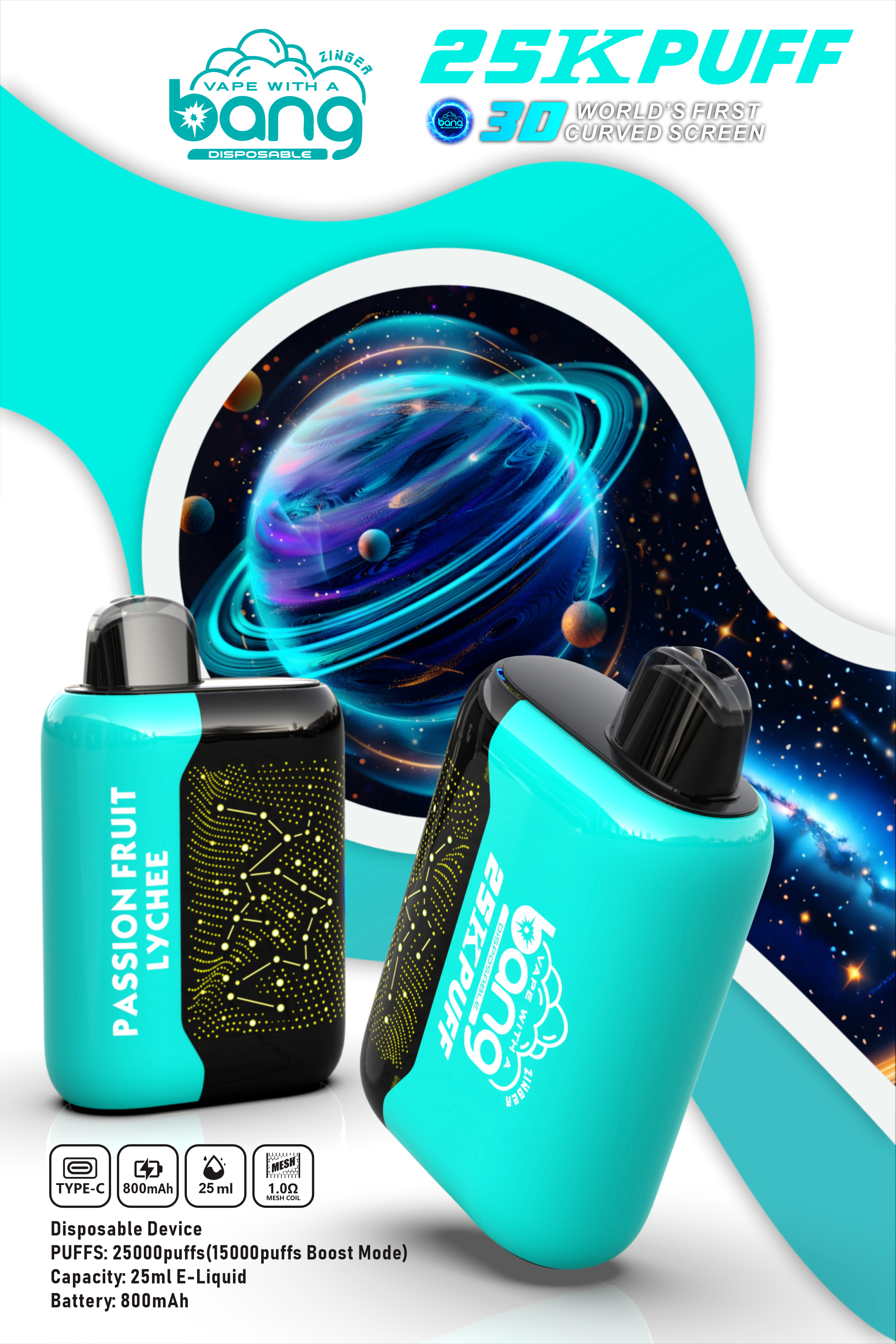 new Bang Starry 25000 Puffs Disposable Vape 15 Flavors