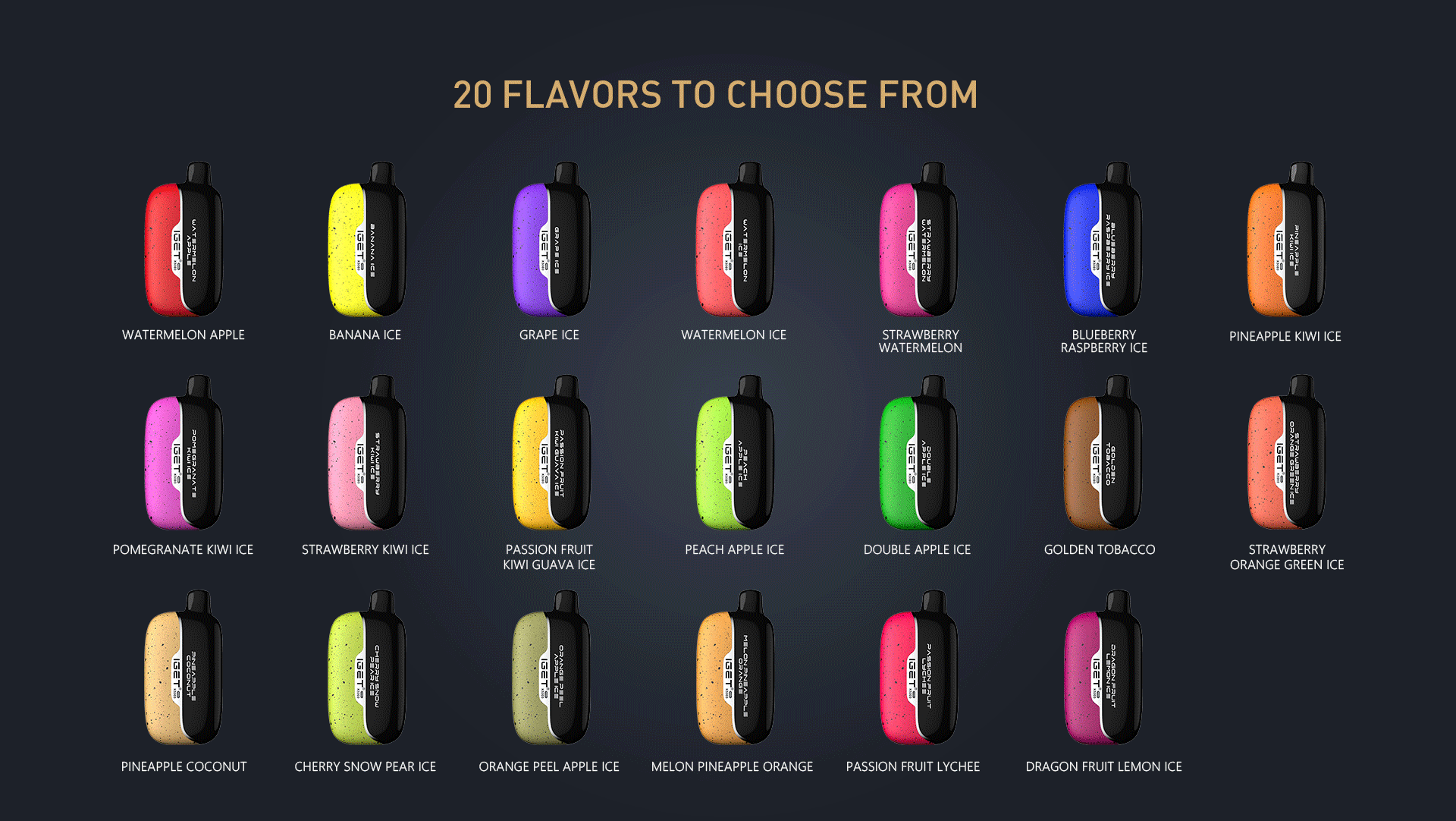 IGET Moon K5000 puffs 20 Flavors NEWEST